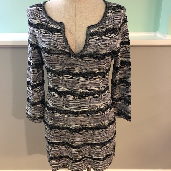 White House Black Market Chevron Tunic Sweater S - Picture 2 of 8